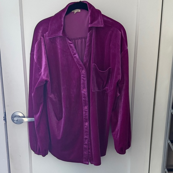 Flaunt Tops - Pink Velvet Women's Jacket